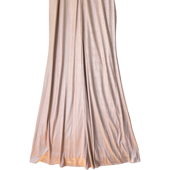 Adrianna Papell Metallic Twist Cap Sleeve Gown, Evening dress champagne pink - Picture 16 of 16